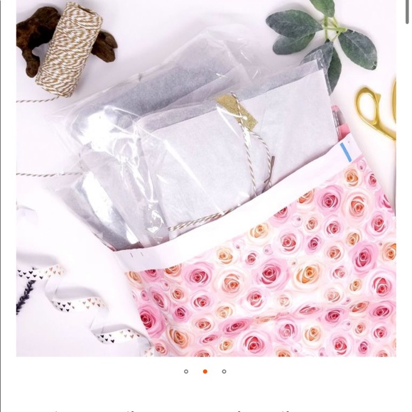 💕10 Pink roses Poly Mailers - 14 x 17 inch - Picture 3 of 4